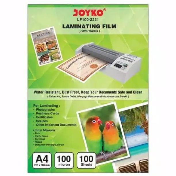 

Terbaru Laminating Joyko A4 100 Micron