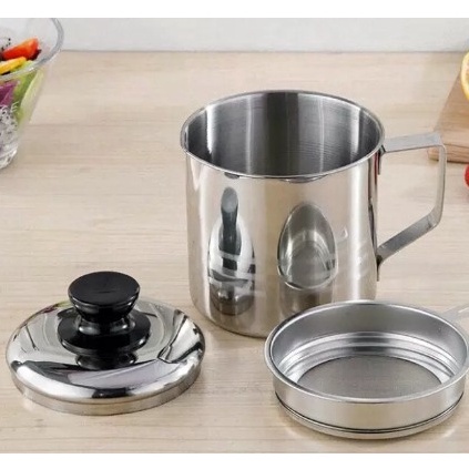 ➨PWE Oil Pot Polos 1.2L - Saringan Minyak Wadah Minyak Goreng/Tempat Minyak Goreng  [import] ✤ ➯