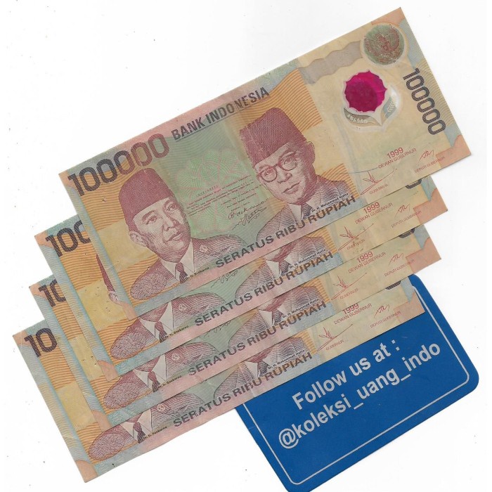 Uang Kuno 100000 Polymer Plastik 1999 Ekonomis Murah
