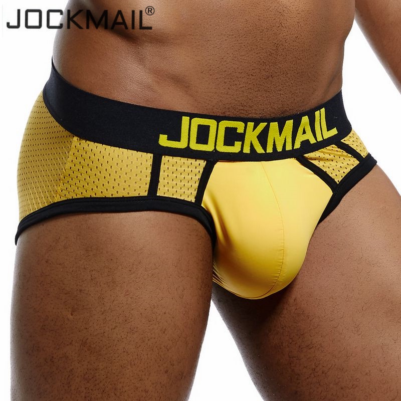 △▤❧JOCKMAIL Pria Pakaian Mesh Cepat Kering Pria Seksi Celana Bernapas Pria Slip Cueca Pria Celana Da