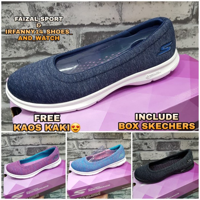 {ShoesStore} Sepatu skechers wanita / Skechers Ballerina / Skechers Balet/ RINGANNN - 36 Hitam Diskon