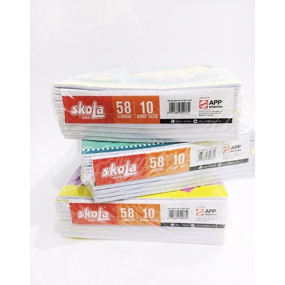 

LWGD8252 ORIGINAL% ( 1 Pack ) Buku tulis SKOLA by SIDU isi 58 Lembar