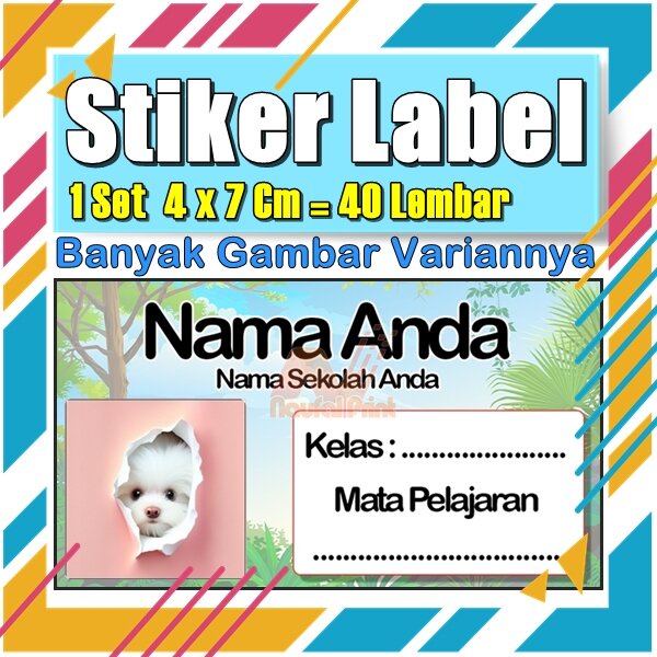 

Stiker Label Nama Buku Pelajaran Anak Karakter Hewan Lucu Cute Murah Sticker Kecil Banyak 20 Lembar Anime Vol-55