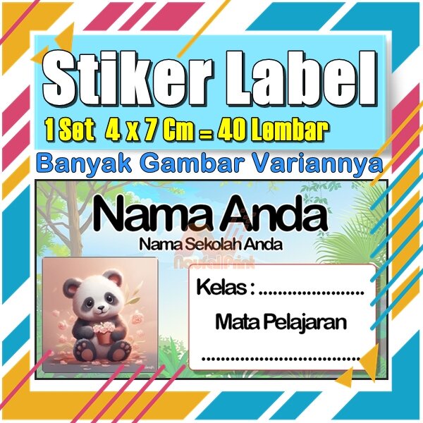 

Stiker Label Nama Buku Pelajaran Anak Karakter Hewan Lucu Cute Murah Sticker Kecil Banyak 20 Lembar Anime Vol-54