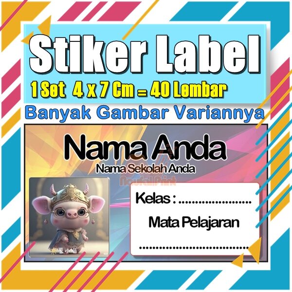 

Stiker Label Nama Buku Pelajaran Anak Karakter Hewan Lucu Cute Murah Sticker Kecil Banyak 20 Lembar Anime Vol-508