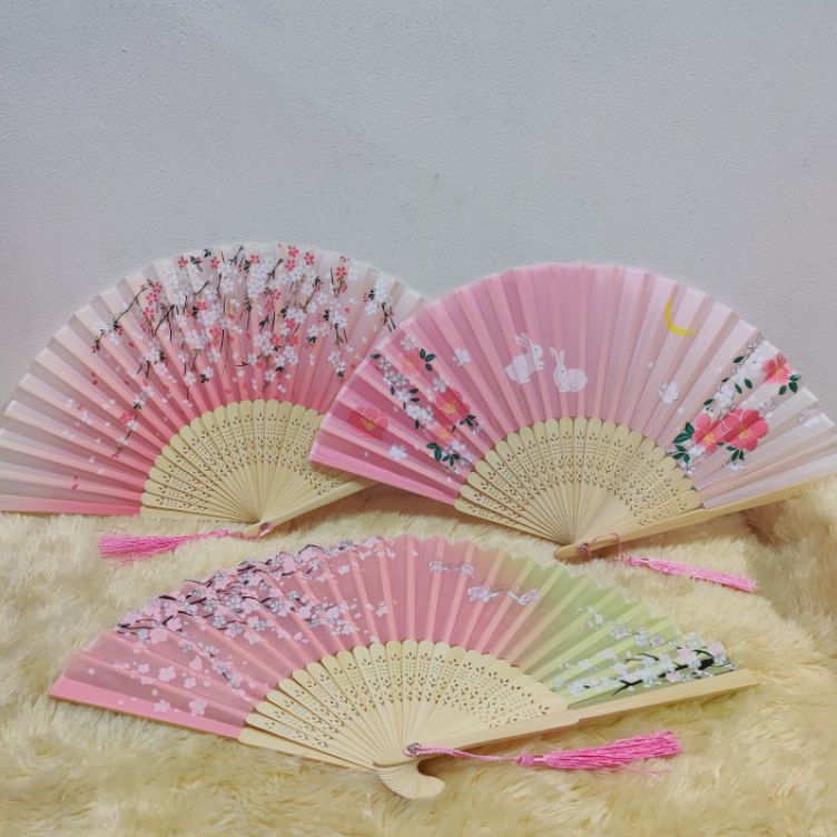 Nw Kipas Lipat Tangan Souvenir Gaya Cina China Jepang ✶ Ready