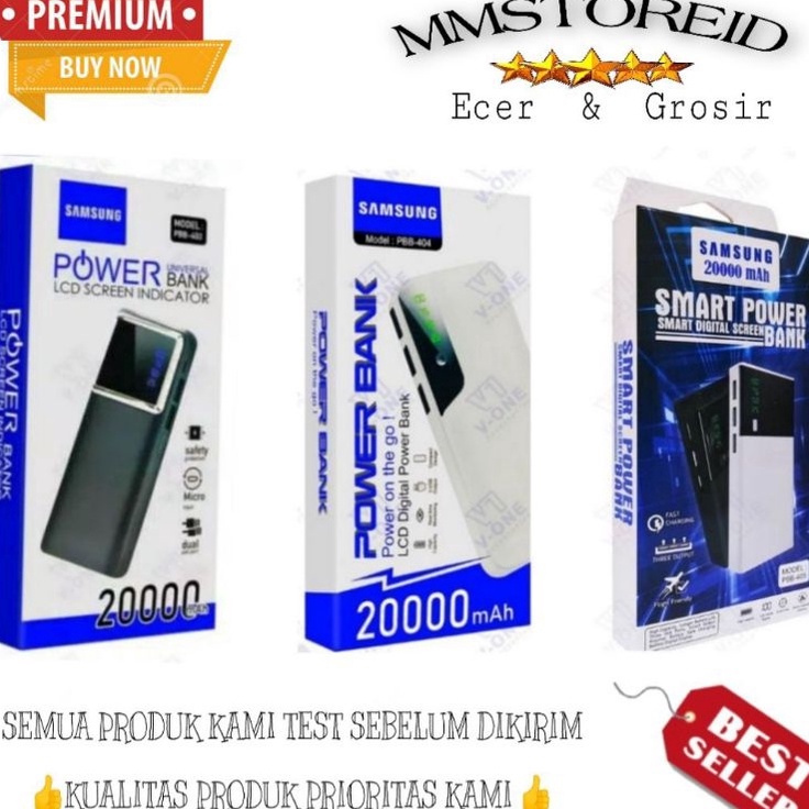 Ready MM - POWERBANK POWER BANK SAMSUNG 20000mah PBB 403 PBB 404 PBB 405 MURAH KAPASITAS 20000 mAh P