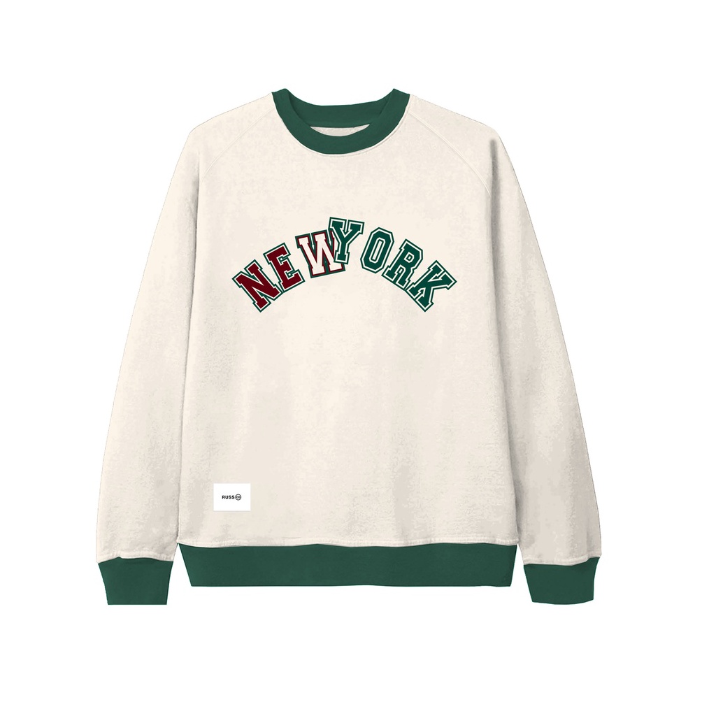 Terbaru.. Russ Sweater Crewneck New York Broken White 87