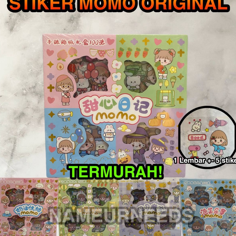 

JMNV6711 PALING AMPUH>>> Stiker 2D 100 Lembar Sticker Momo Kartun Korea Lucu Anti Air