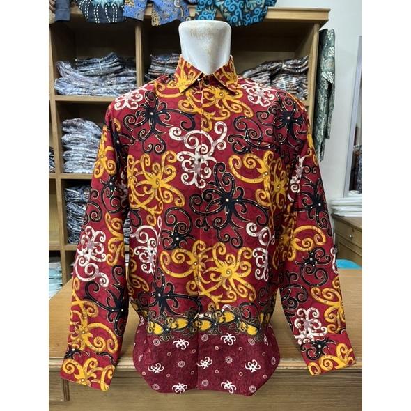 DNA533 12809 Kemeja Batik Pria motif Dayak batik Kalimantan +