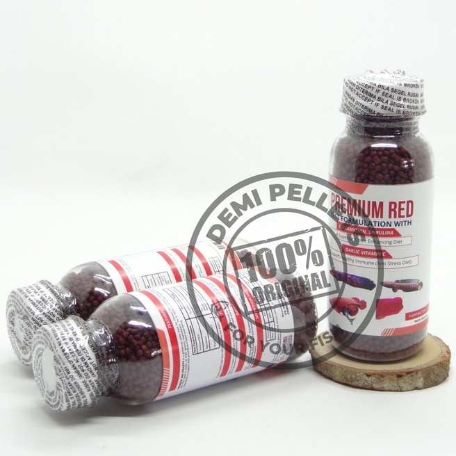 Pelet Premium Red 60 gram  untuk Channa Red Barito Red Maru Red Asitica dll