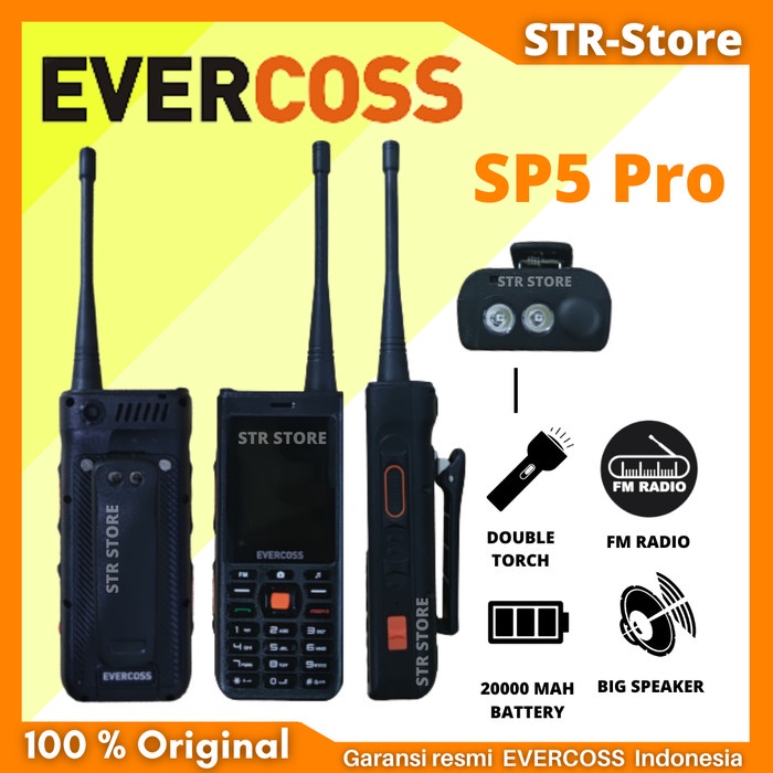 Handphone EVERCOSS SP5 PRO HP GUNUNG SINYAL KUAT HP BATERAI 20000 MAH HANDPHONE