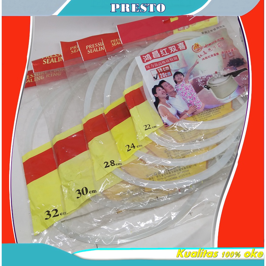 Promo Murah12.12 KARET PRESTO / SEAL PANCI / GELANG SIL PRESSURE COOKER 20 22 24 26 28 30 32 CM 3 - 