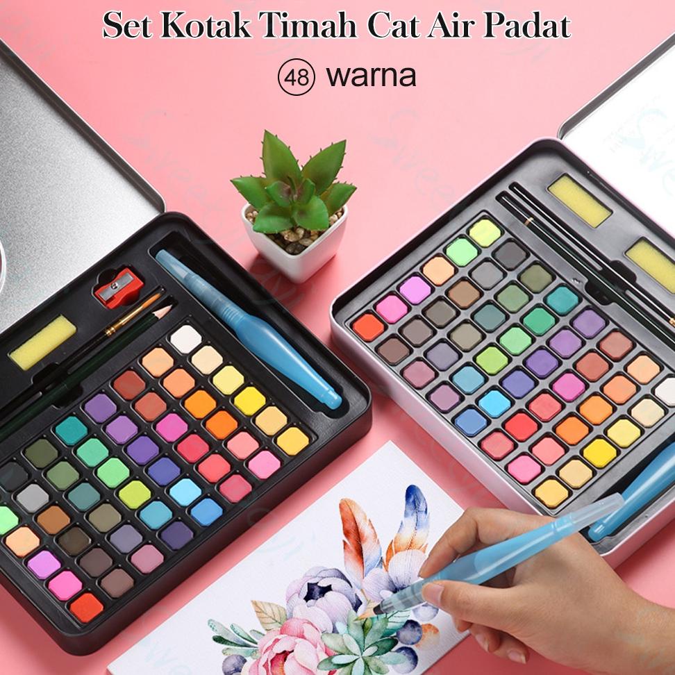 

Murah Sweetybayi 48Watercolor Set Alat Cat Air Lukis Set Lengkap Kuas Lukis (Termasuk Kuas Dan Kertas Gambaran) Nkr