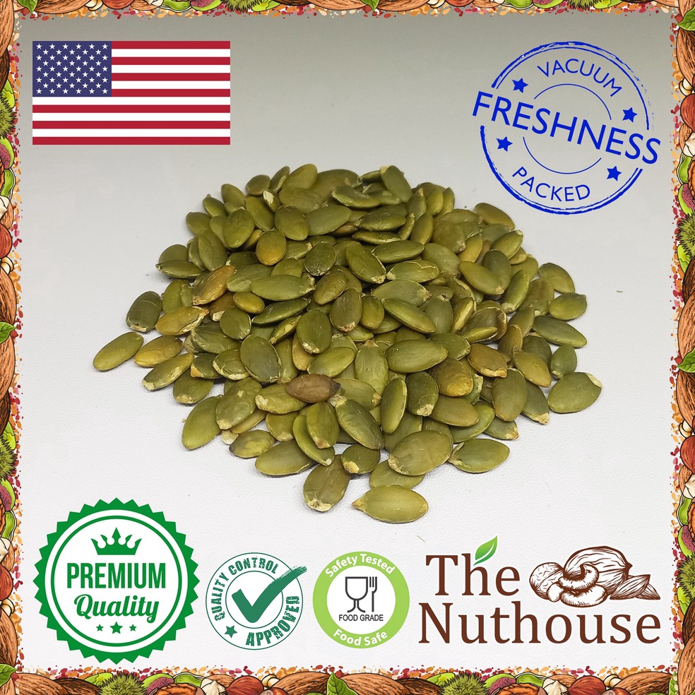 

Ready stock 1kg Pumpkin Seeds Roasted / Biji Labu Kupas Panggang (Oven) 76