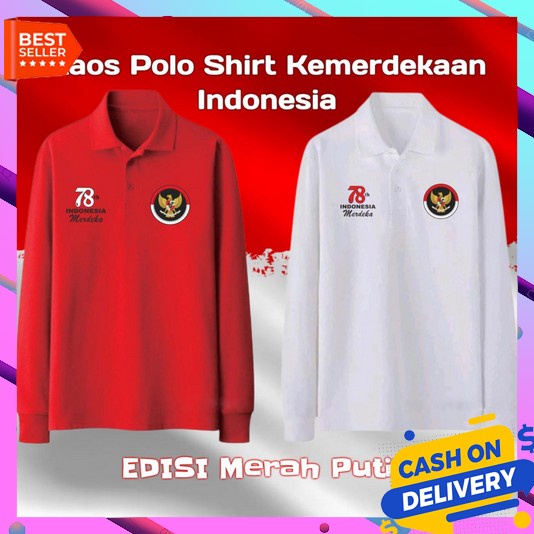 Kaos Merah Putih 17Agustus Panjang Pendek Pria Wanita Dewasa  Kaos Oblong 17An Panitia Agustusan Pak