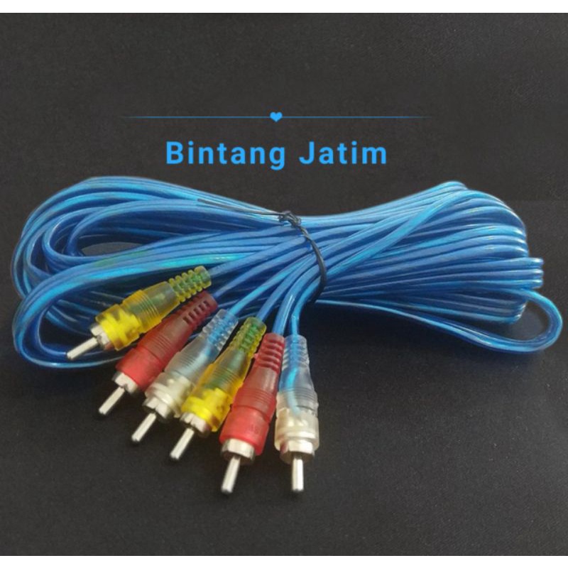 QQ3 KABEL 3 RCA TO 3 RCA TRANSPARAN KABEL 6 RCA TRANSPARAN KABEL DVD KE TV KABEL SPEAKER KABEL AUDIO