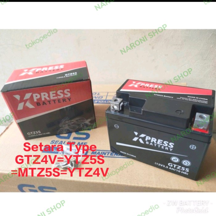 Aki Motor Gtz5S Ntz4L Ntz4V Ntz5S Ns Hawk Garansi 12 Bulan