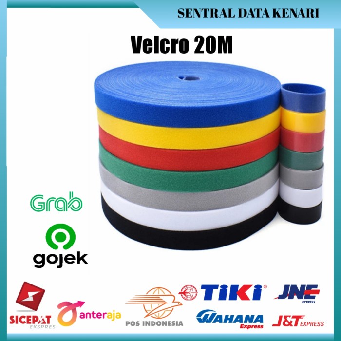 

Terlaris Cable Strap Velcro Organizer Pengikat Kabel 2Cm (20M)