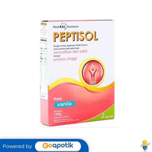 

PEPTISOL SUSU PANGAN UNTUK KEPERLUAN MEDIS RASA VANILA 190 GRAM BOX