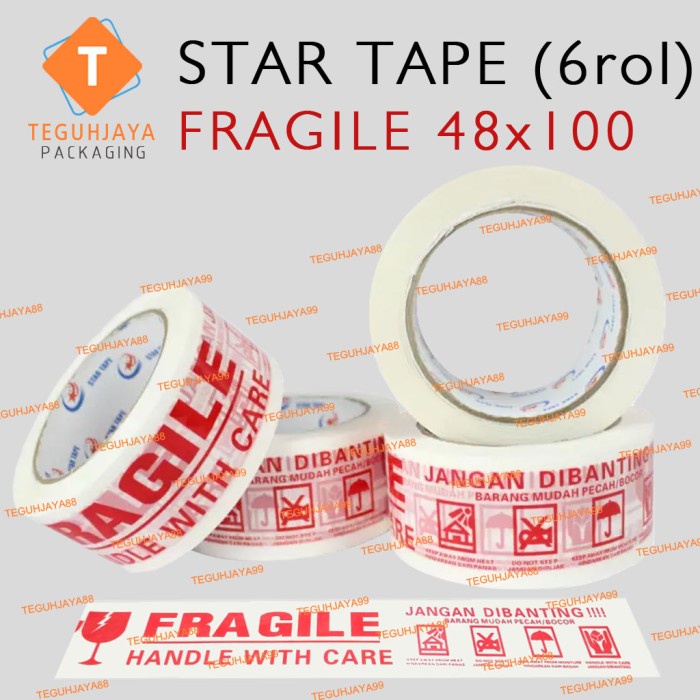 

HOT PROMO Lakban / Isolasi / Selotip Fragile Daimaru 48mm x 90
