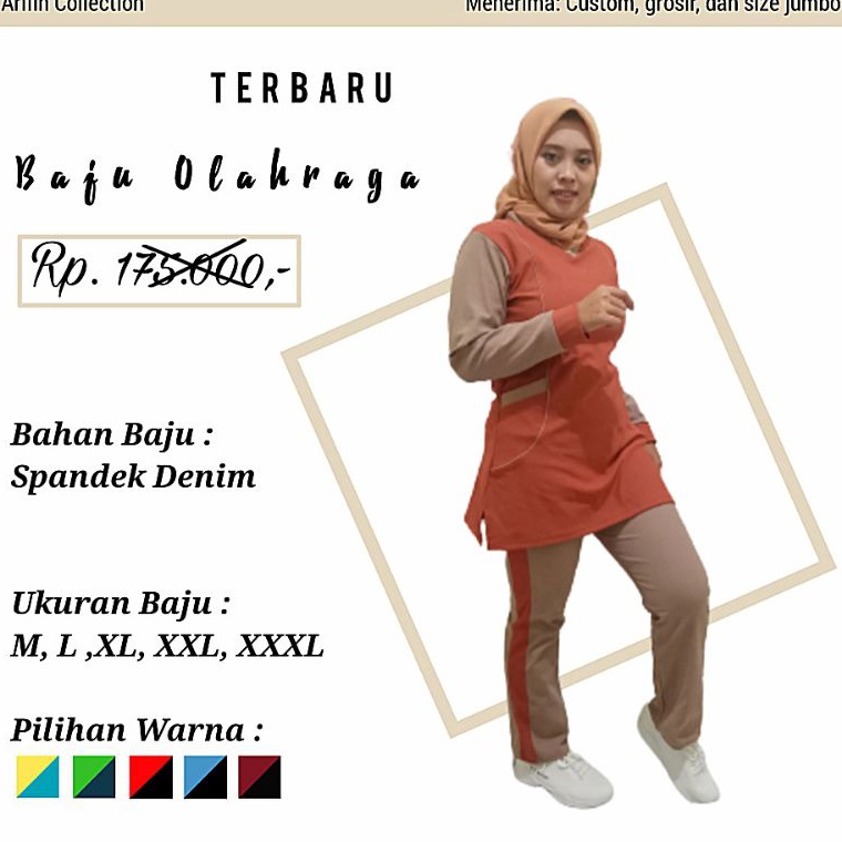 TERPERCAYA BAJU OLAHRAGA MUSLIMAH WANITA SYAR'I