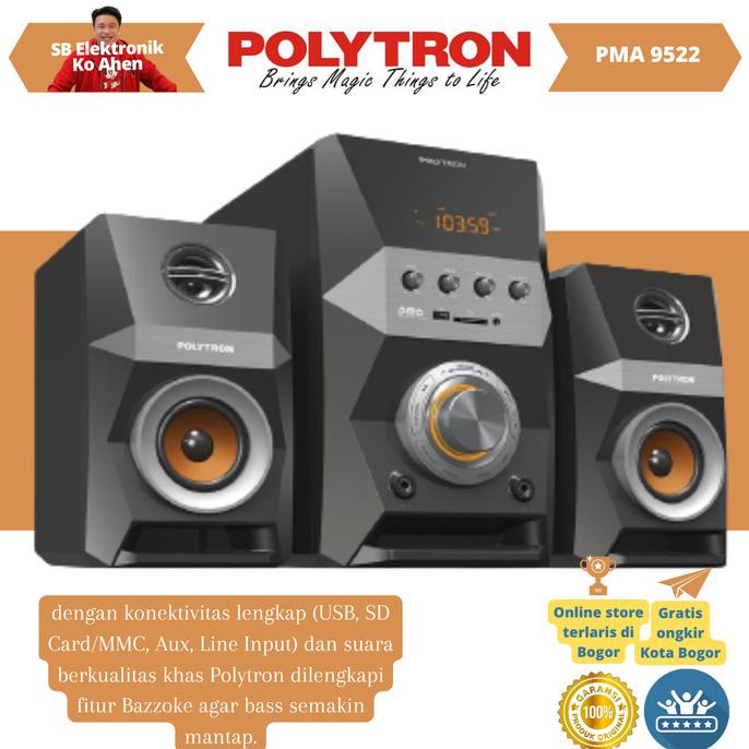 Elektronik | Baru Speaker Aktif Polytron Pma 9522 Pma-9522 ( Karoke + Radio)