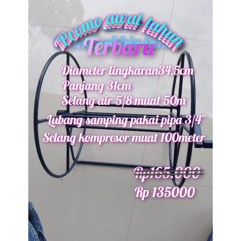 Harga Obral.. gulungan selang air 50meter,50 meter water hose reel,gulungan kabel,gulungan selang ai