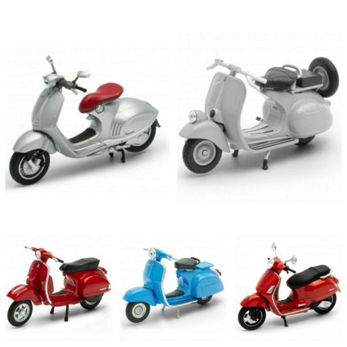 PROMO MAINAN DIECAST VESPA / MINIATUR MOTOR VESPA KLASIK TERBARU