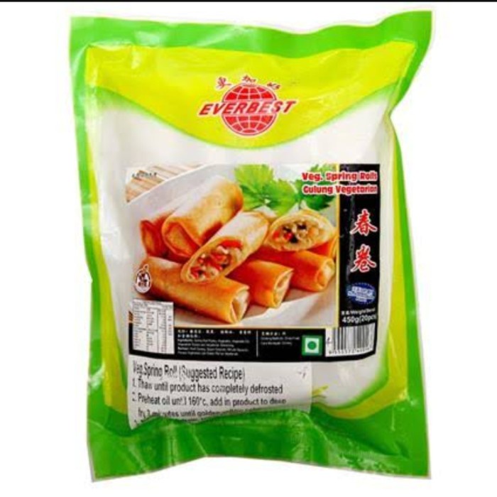 

Best Seller Everbest Spring Rolls - Vegetarian Roll - Lumpia Vege Chun Cuan 20 Pcs