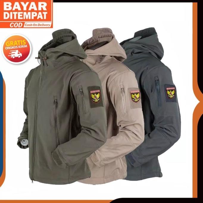 Terlaris Jaket Tactical Pria Jaket Tad Free Logo Indonesia Garuda Anti Angin Original