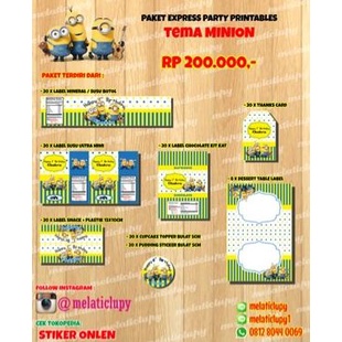

6.6 Paket Express Stiker & Label Ulang Tahun Tema Minion