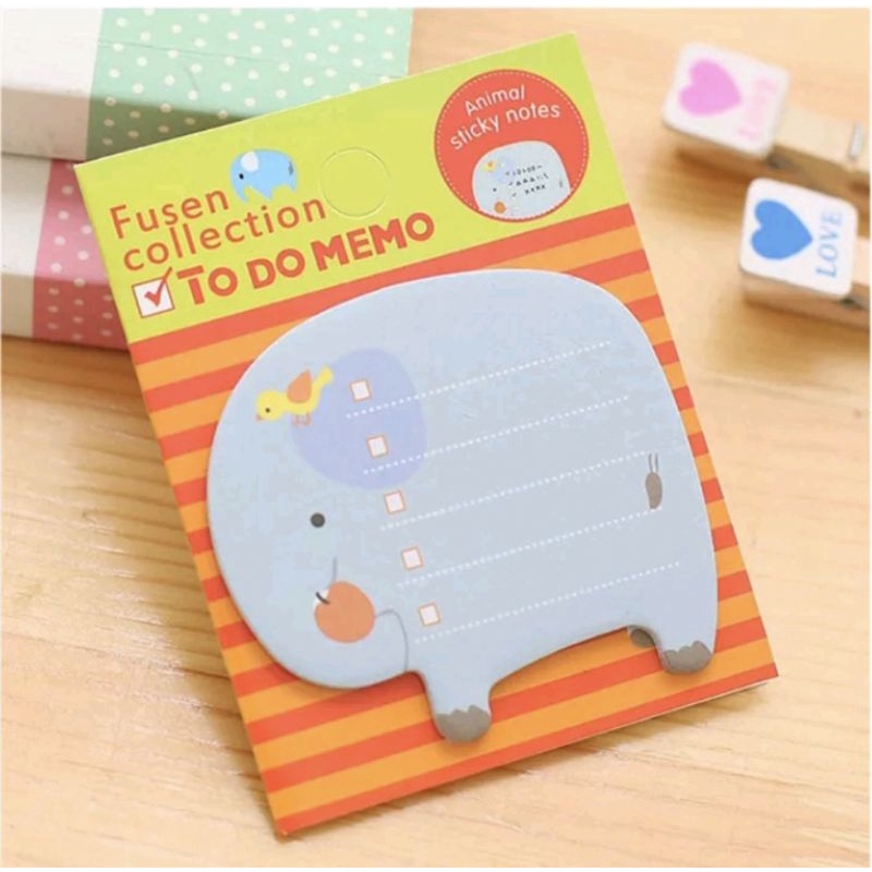 

Mini Memo Tempel Lucu Sticky Notes Animal - MOTIF GAJAH