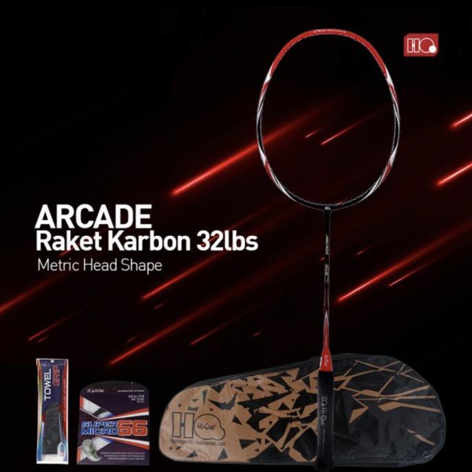 Raket Badminton HIQUA HQ NEW ARCADE 303/305/306/308/309 FULL BONUS ORI