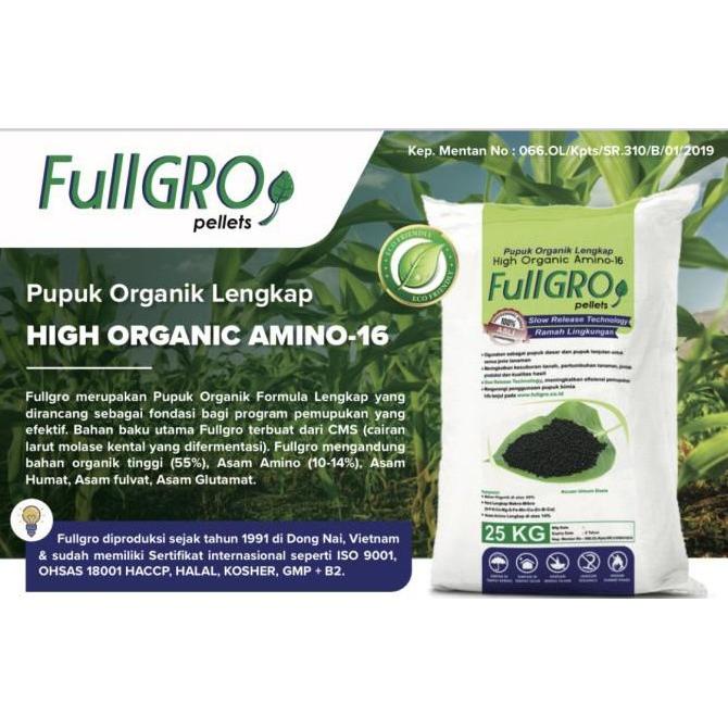 BARU  Pupuk Organik Lengkap FULLGRO High Organic Amino-16 BAG 25 KG
