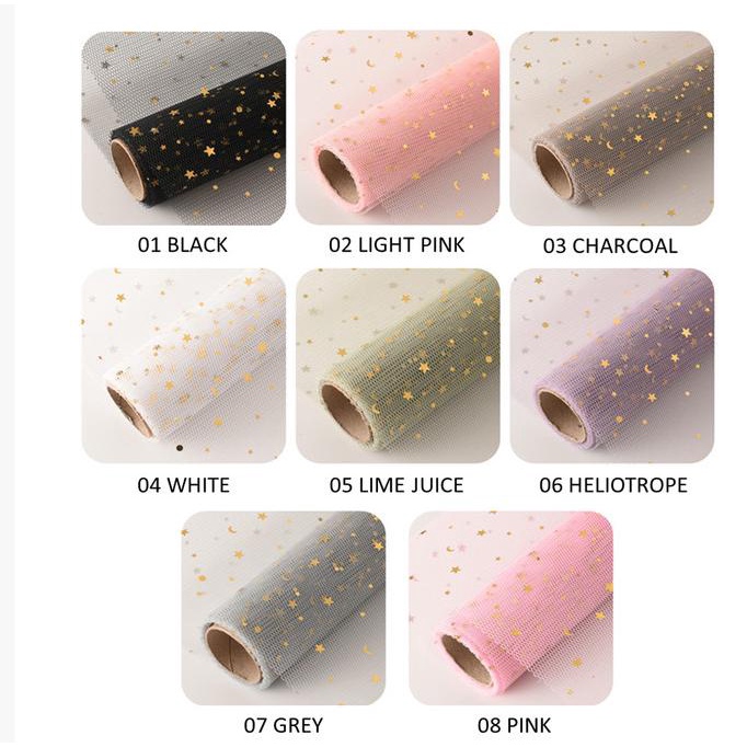 

Terbaru Gold Star Tile (Roll; 50 Cm X 5 M) - Kertas Bunga Wrapping Paper