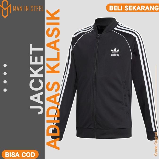 Jaket Tracktop Jacket Track Top Sweter Olahraga Adidas Grade Original