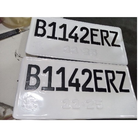 PLAT NOMOR MOBIL JDM FONT TERBARU UKURAN 16X33CM (SATUAN)