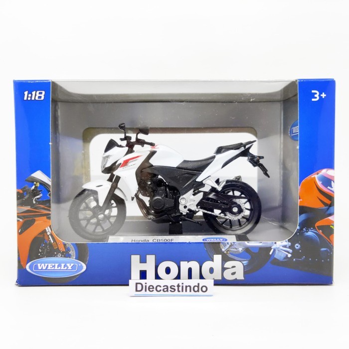 MUST HAVE DIECAST WELLY MOTOR - HONDA CB500F SKALA 1:18 TERMURAH