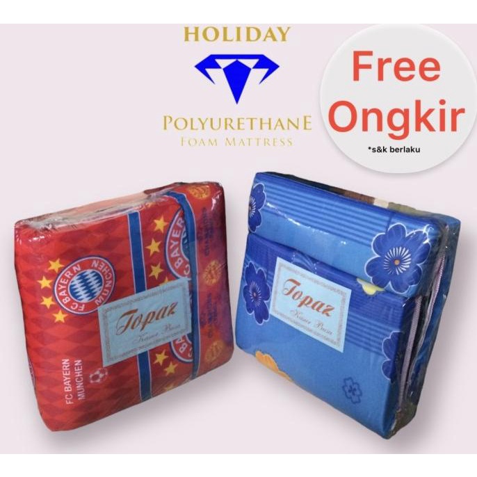 KASUR LANTAI BUSA LIPAT MURAH KASUR + BANTAL 160 X 70 X 10 - TOPAZ