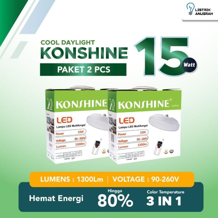 SMART LAMP LED KONSHINE MULTIFUNCTION CEILING LAMP 15W 2 PCS W/REMOTE