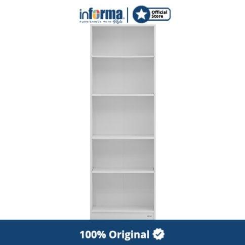 Promo Informa - Bookcase - Paulson Rak Buku 5 Tingkat - Putih Bestq