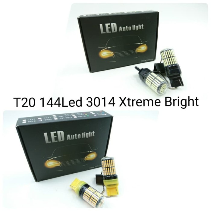 Lampu Sein / Mundur Xtreme Bright 144 Led 3014 Soket T20 (Set) Kode Br09