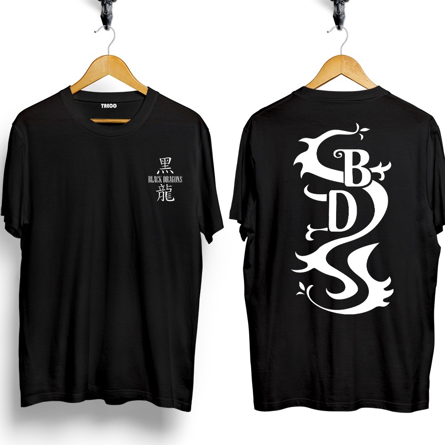 Promo Baju Kaos Distro TOKYO REVENGERS BLACK DRAGON/ baju GENG BLACK DRAGON TOKYO REVENGERS / baju m