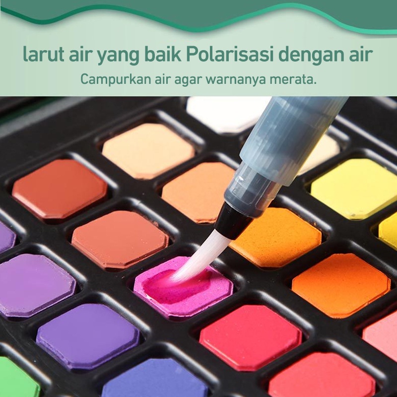 

ZZ3 KAIKKI CAT AIR 36/48 WARNA KEMASAN KOTAK BESI SOLID SET PIGMEN POBEL KELAS PROFESIONAL ANAK