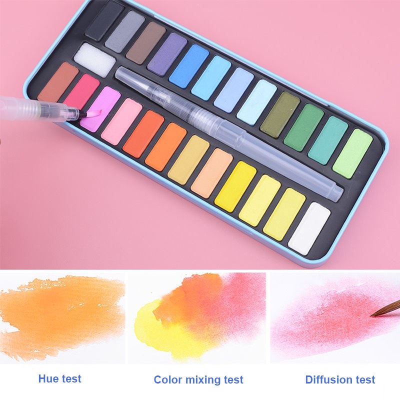 

W9U KAIKKI WATERCOLOR PAINT SET CAT AIR WARNA 24/36/48 - SOLID ALAT CAT AIR WATERCOLOR SET (TERMASUK
