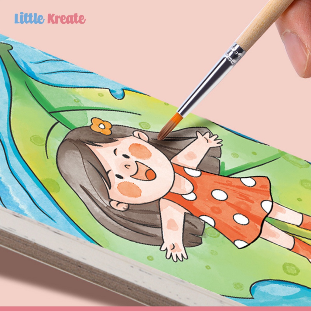 

EQH WATERCOLOR POBLE COLORING - MAINAN BUKU CAT AIR MEWARNAI TRAVELLING - POCKET PAINTING BOOK GOZ