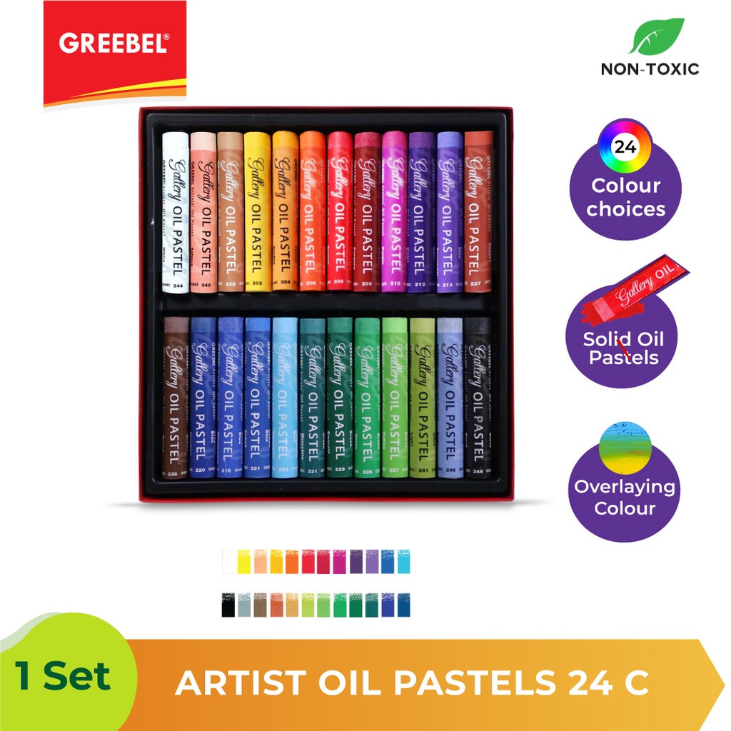 

QQ3 GREEBEL SURABAYA ARTIST OIL PASTEL 24 WARNA A6R