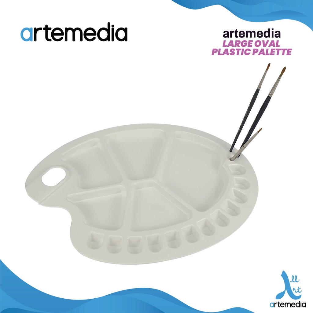 

CX2 PALET LUKIS ARTEMEDIA OVAL PLASTIC PALETTE GA7