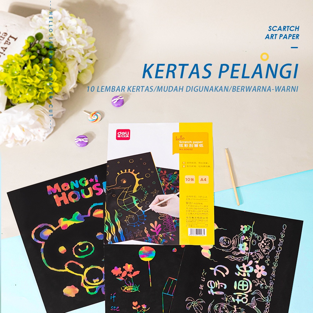 

PLZ DELI MENGGAMBAR KREATIF BERKILAU 5PCS 10PCS/PACK DENGAN PENA BAMBU 324X 83602 S45